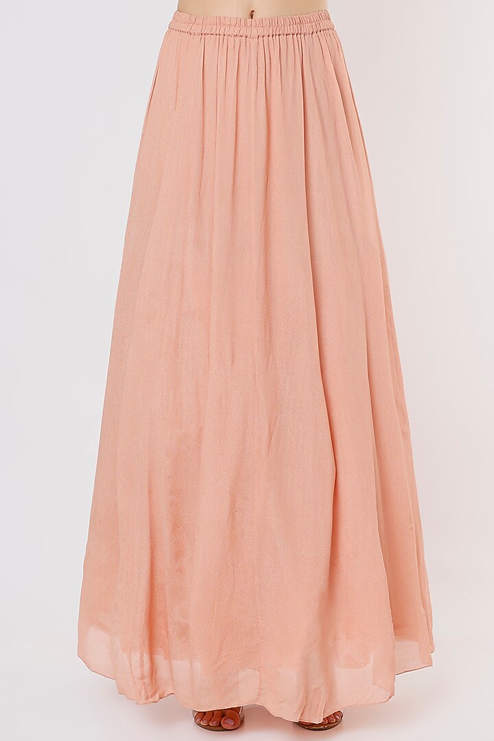 Blush Pink Embroidered Bridal Gown With Jacket by Nakul Sen at Pernia's Pop Up Shop