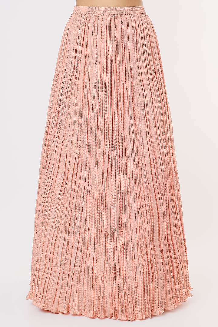 Blush Pink Silk Chiffon Jacket Set by Nakul Sen at Pernia's Pop Up Shop