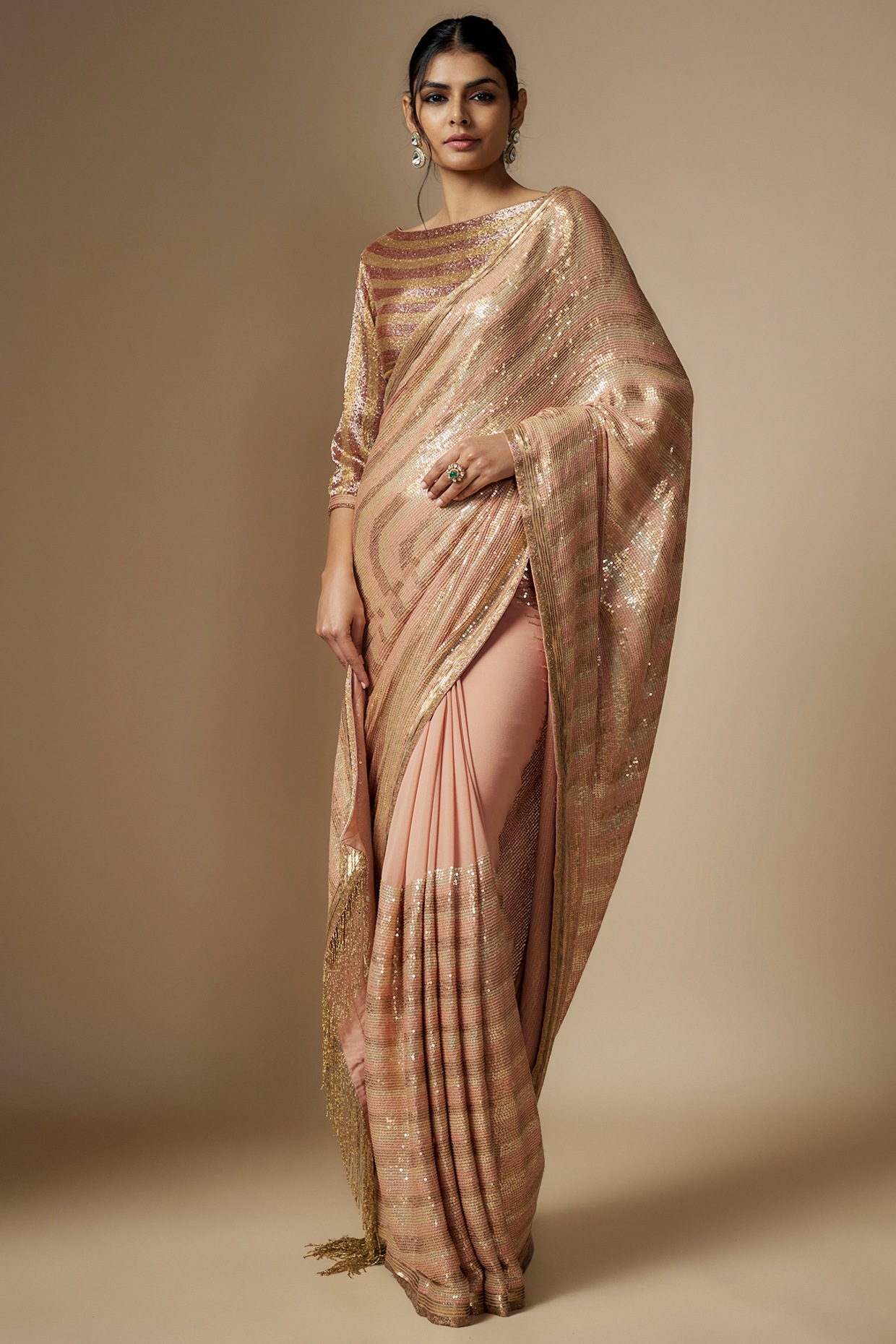 rani pink woven designer indian wedding silk saree with blouse - Monjolika  - 3598770