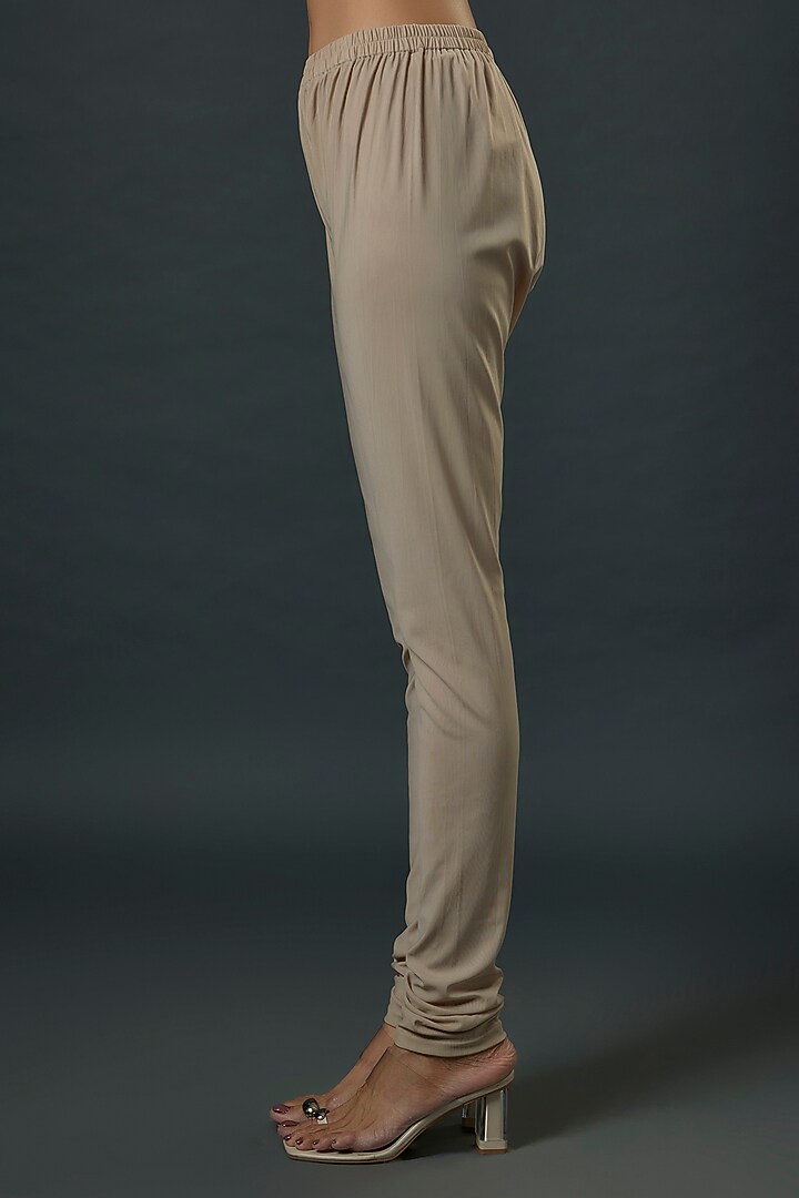Mushroom-Colored Chiffon Sequins Embroidered Kurta Set by Nakul Sen at Pernia's Pop Up Shop