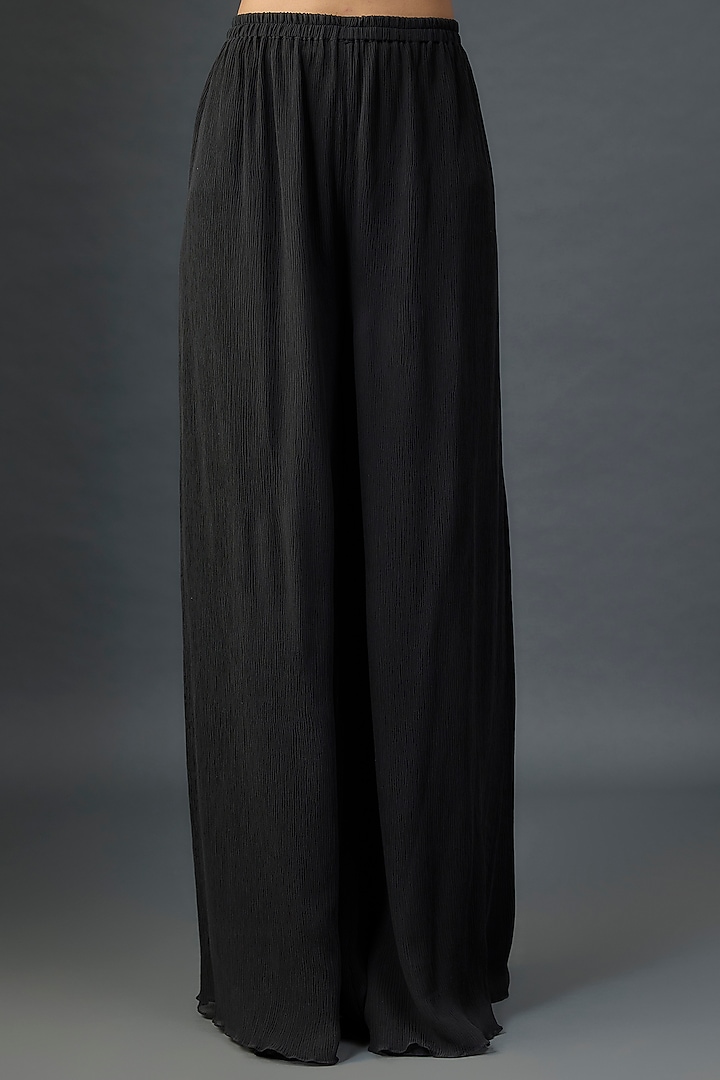 Black Silk Chiffon Sequins Embroidered Kaftan Set by Nakul Sen at Pernia's Pop Up Shop