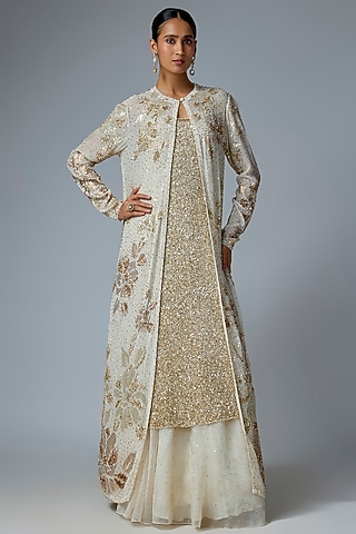 Buy Long Ethnic Jacket for Women Online from India's Luxury Designers 2026