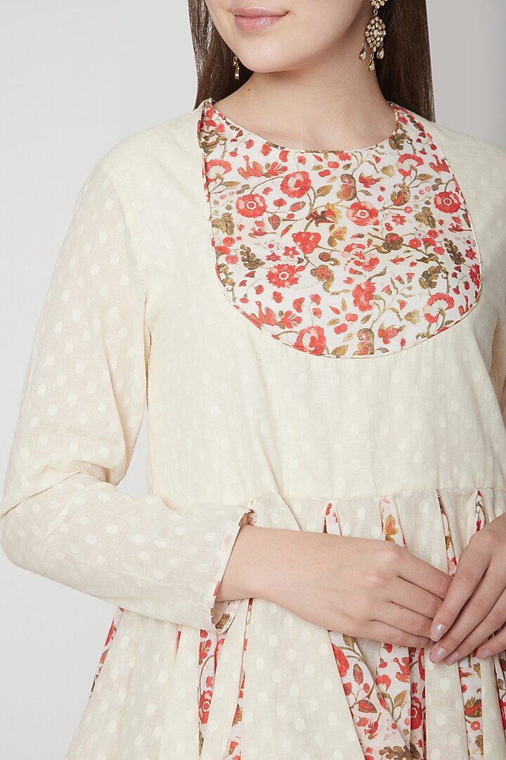 Ivory Embroidered Dhoti Set by Nikasha at Pernia's Pop Up Shop