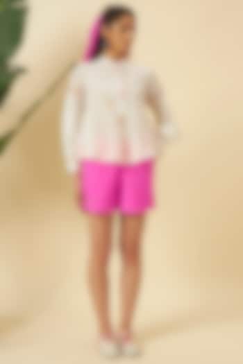 Ivory Cotton Gathered Top by Nikasha at Pernia's Pop Up Shop