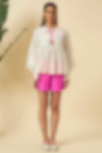 Ivory Cotton Tiered Top by Nikasha at Pernia's Pop Up Shop