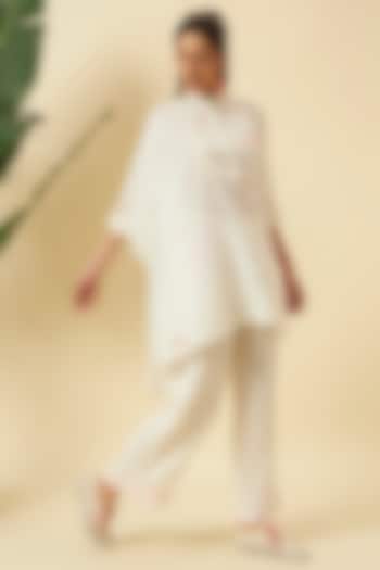 Ivory Cotton Co-Ord Set by Nikasha at Pernia's Pop Up Shop