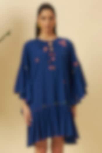 Indigo Cotton Mini Vacation Dress by Nikasha at Pernia's Pop Up Shop