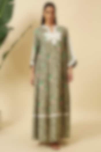 Multi-Colored Cotton Leopard Printed Maxi Vacation Dress by Nikasha at Pernia's Pop Up Shop