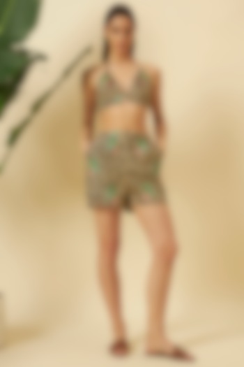 Multi-Colored Seersucker Leopard Printed Co-Ord Set by Nikasha at Pernia's Pop Up Shop