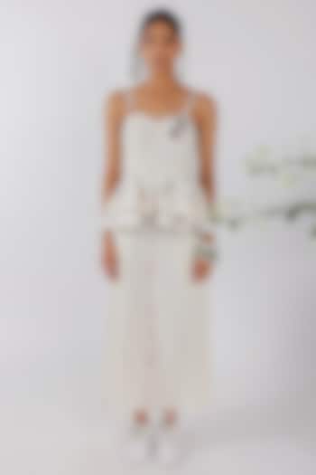 Cream Crush Cotton A-Line Skirt Set by Nikasha at Pernia's Pop Up Shop