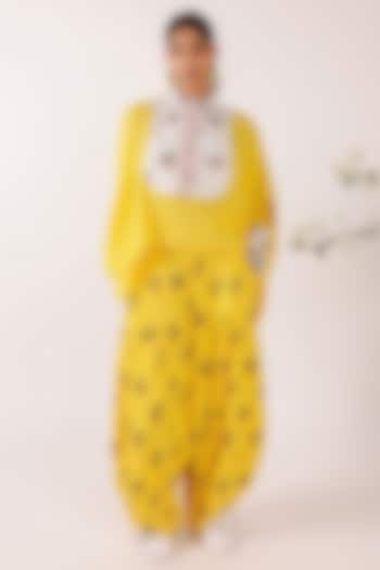 Yellow Cotton Printed Co-Ord Set by Nikasha at Pernia's Pop Up Shop