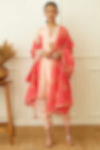 Peach Cotton Dhoti Set by Nikasha at Pernia's Pop Up Shop