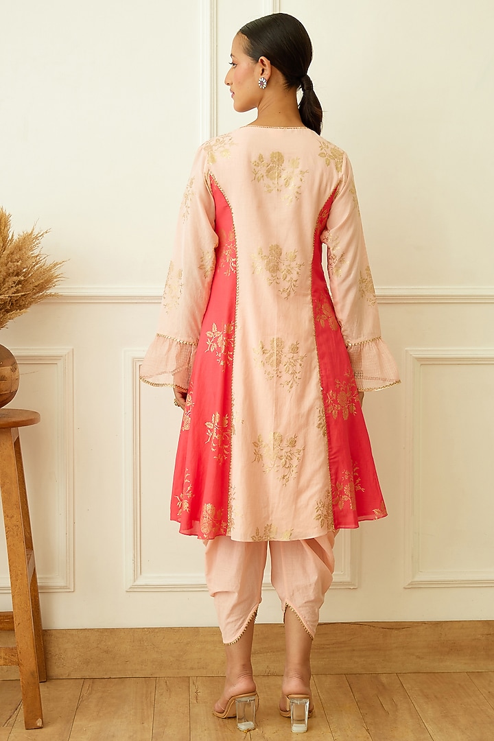 Peach Cotton Dhoti Set by Nikasha at Pernia's Pop Up Shop