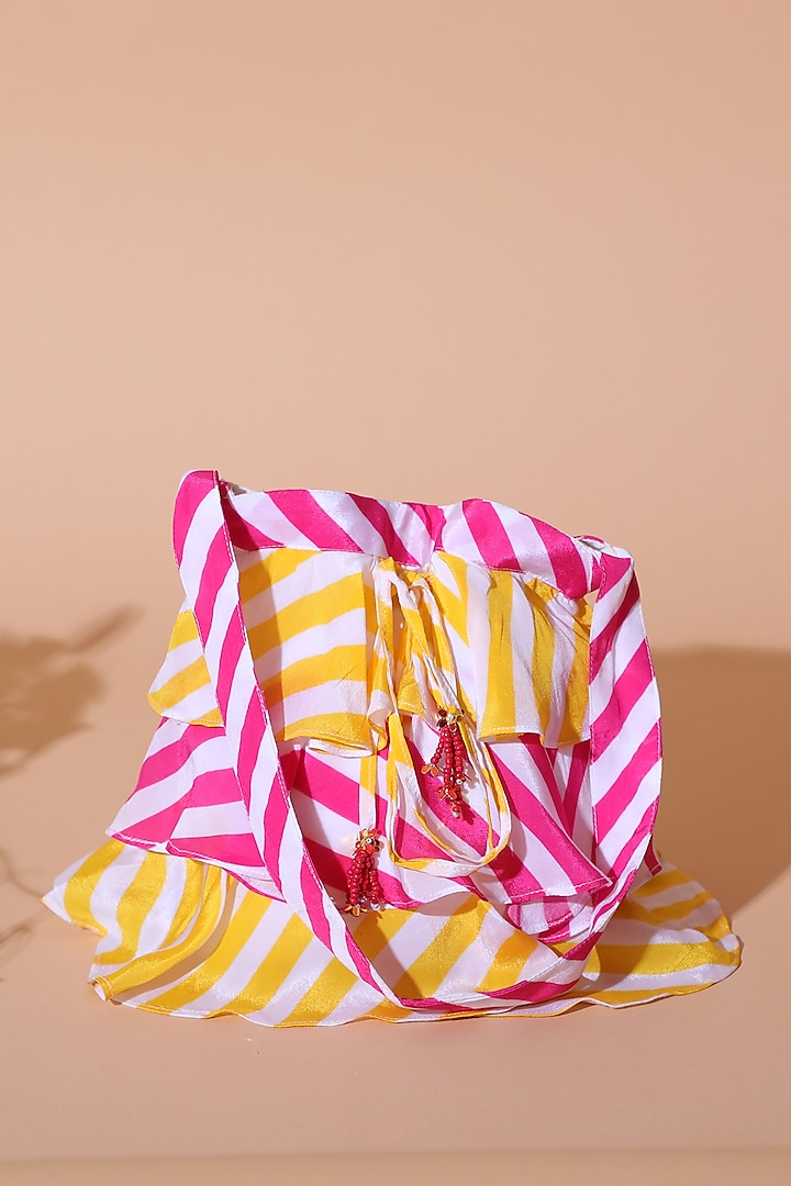 Multi-Colored Cotton Tiered Potli Bag by Nikasha