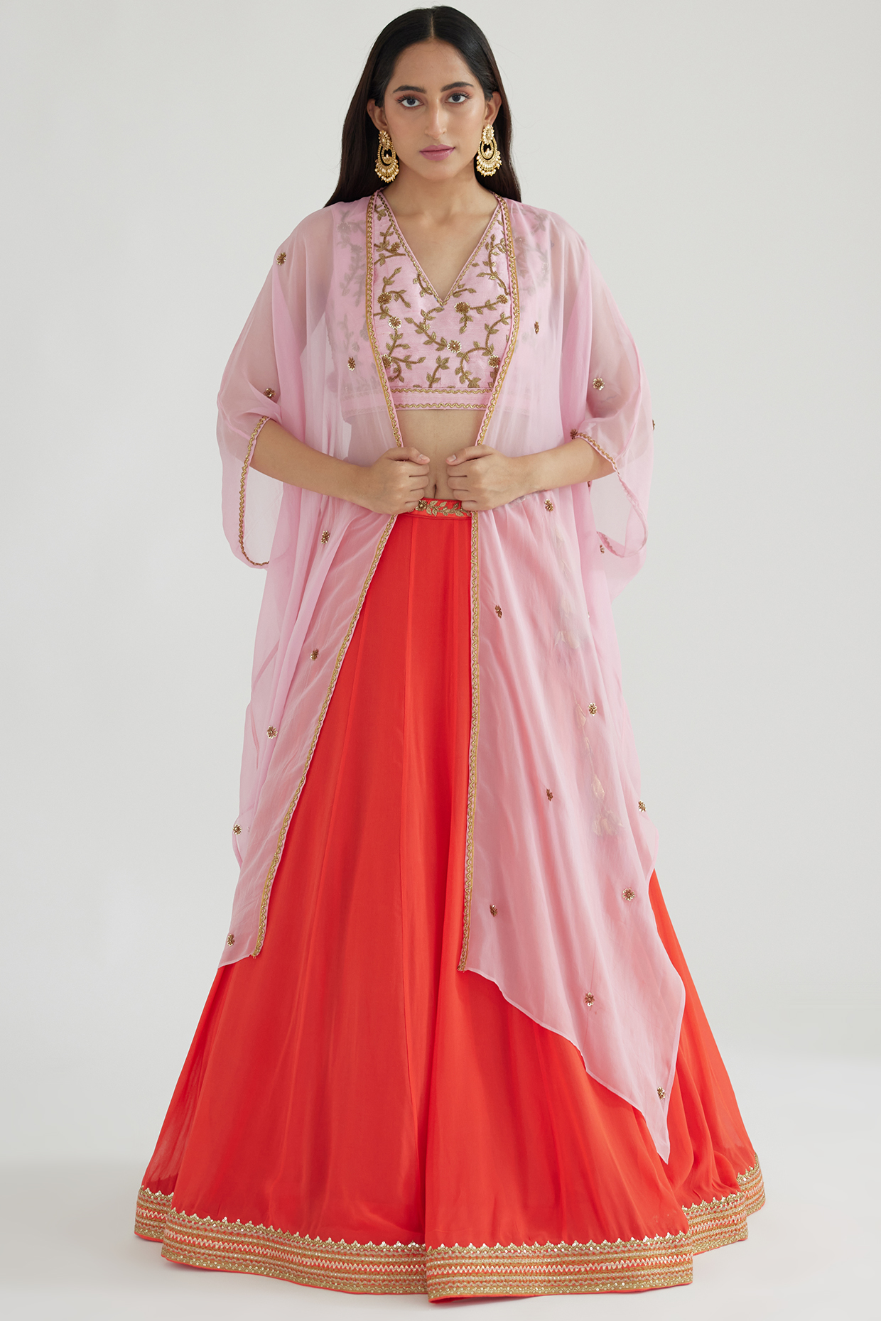 Gajjiri Viscose Embroidered Wedding Lehenga Set by Nikasha at Pernia's Pop Up Shop