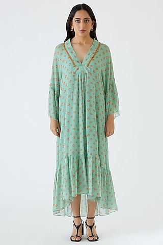 Jade Bandhani Printed Dress by Nikasha