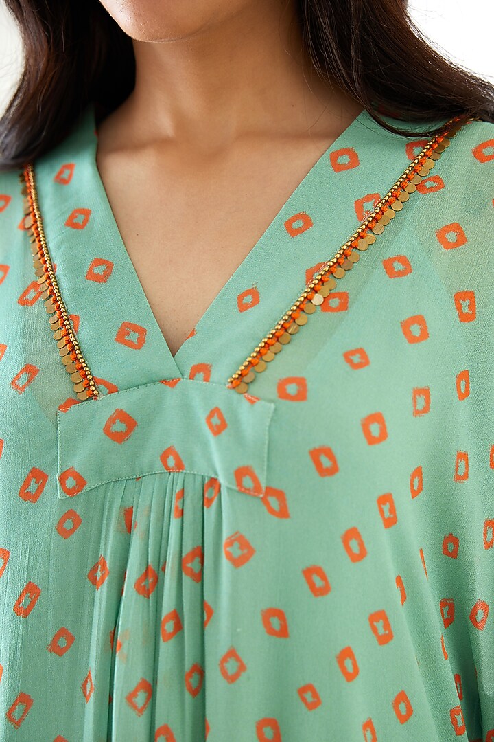 Jade Bandhani Printed Summer Dress by Nikasha at Pernia's Pop Up Shop