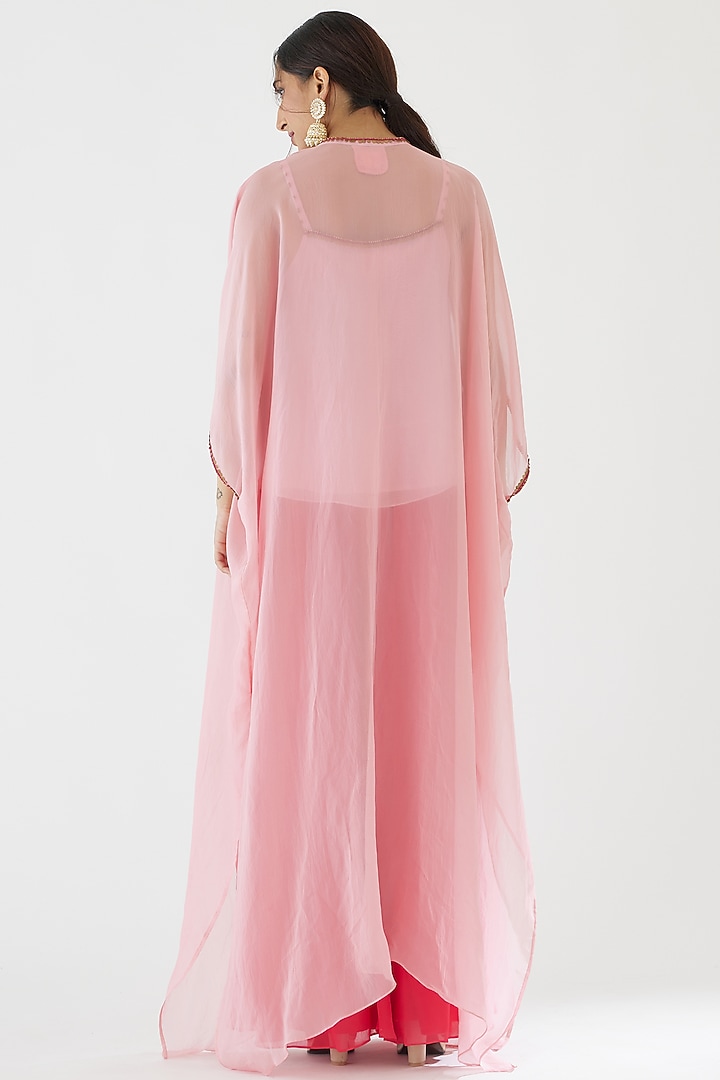 Rani Pink Georgette Party Wear Sharara Set by Nikasha at Pernia's Pop Up Shop