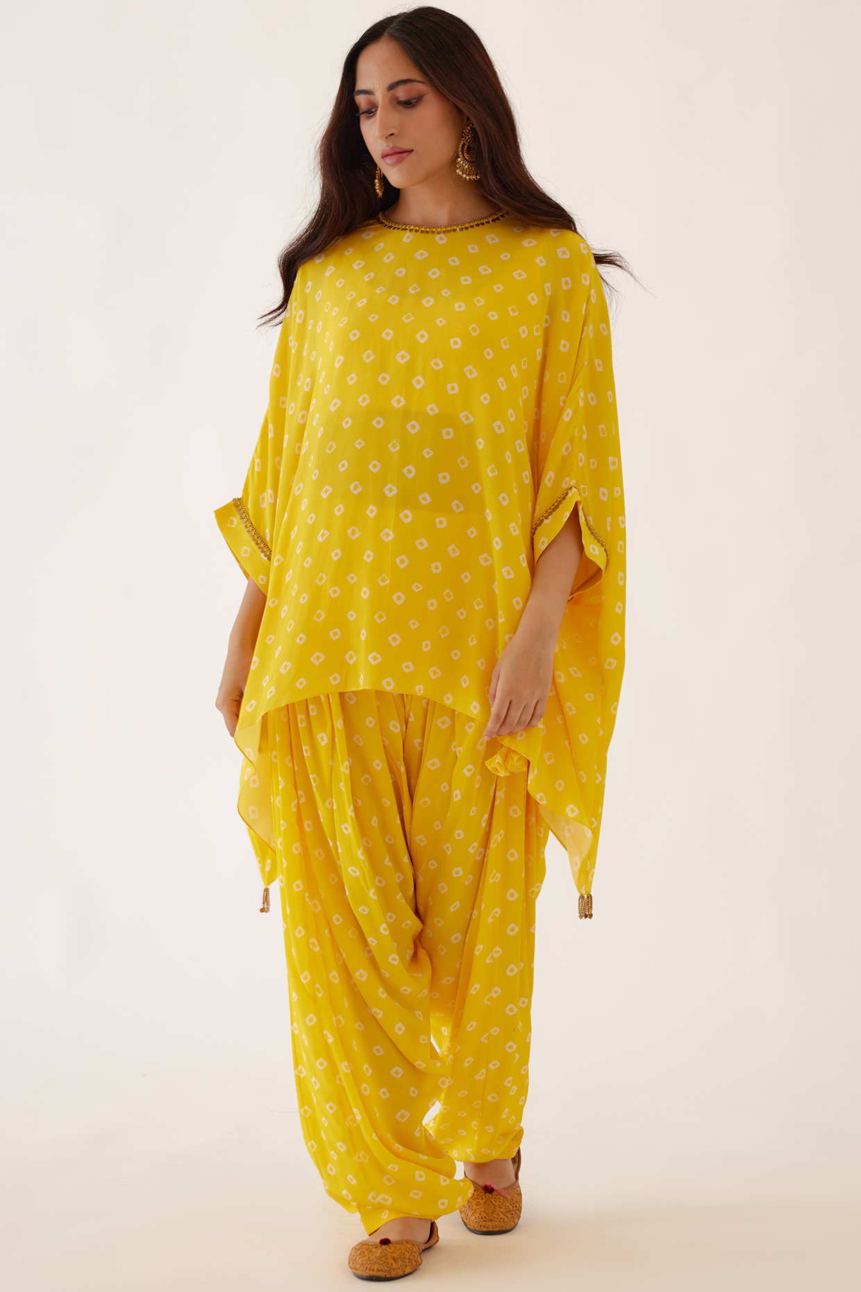 Yellow Printed Tunic Set by Nikasha at Pernia's Pop Up Shop