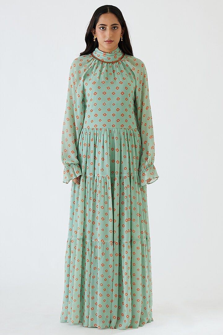 Jade Printed Maxi Dress by Nikasha