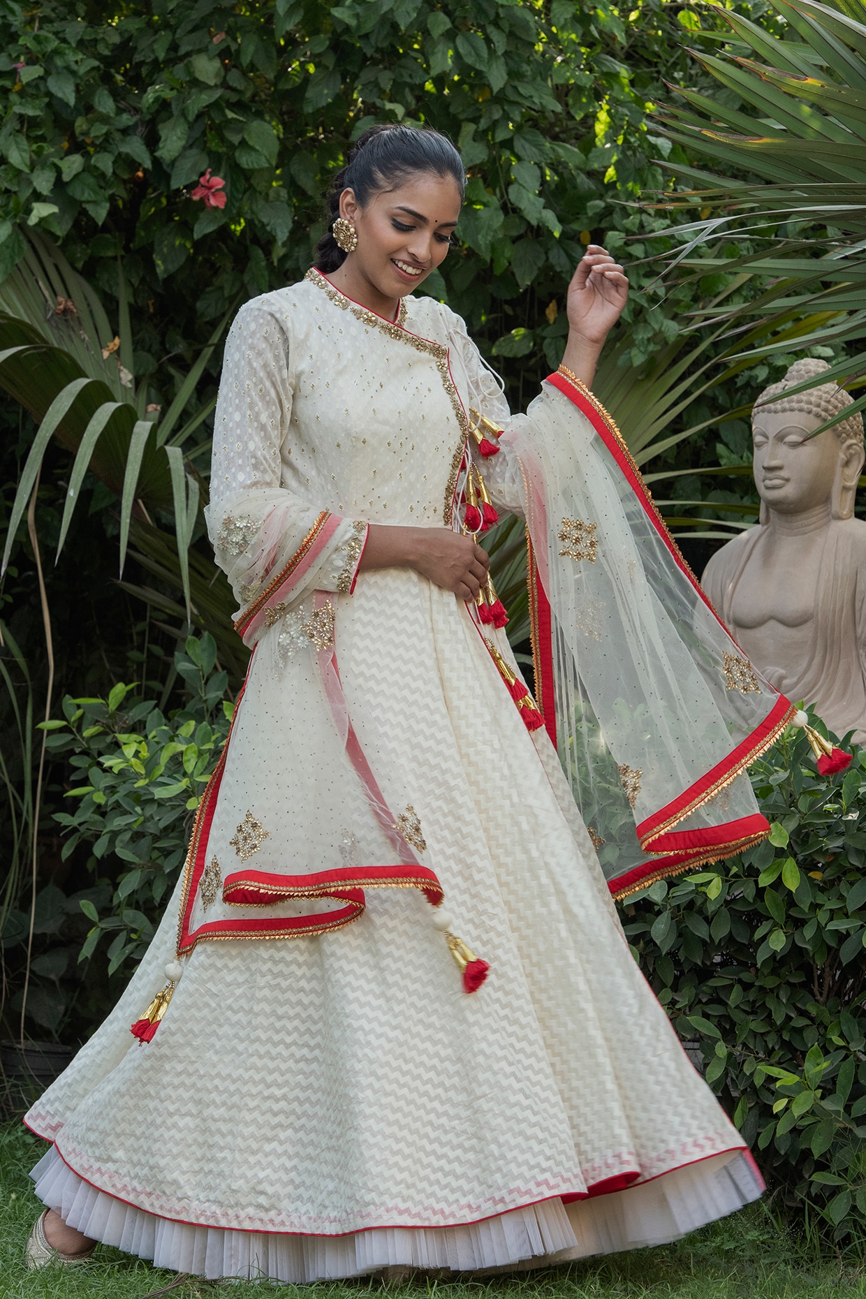 White anarkali hotsell suit online