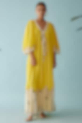 Yellow Cotton Banana Tree Printed Maxi Vacation Dress by Nikasha at Pernia's Pop Up Shop