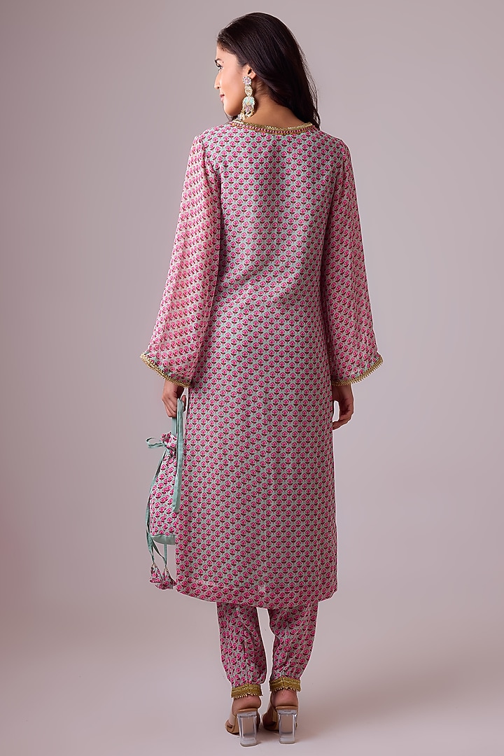 Pista Green Georgette Printed Kurta Set by Nikasha at Pernia's Pop Up Shop