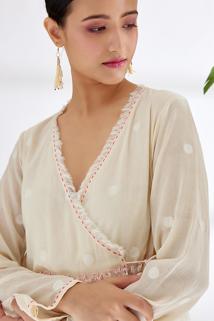 Cream Handwoven Cotton Top by Nikasha at Pernia's Pop Up Shop