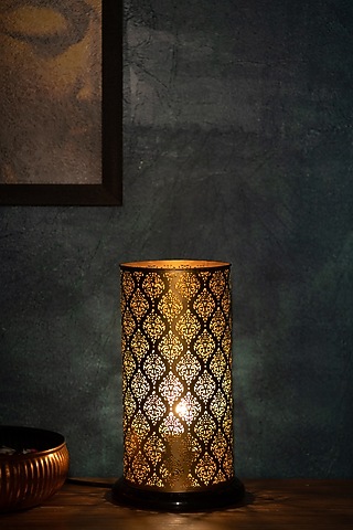 Gold Finished Gandhar Ambient Lamp by Nakshikathaa