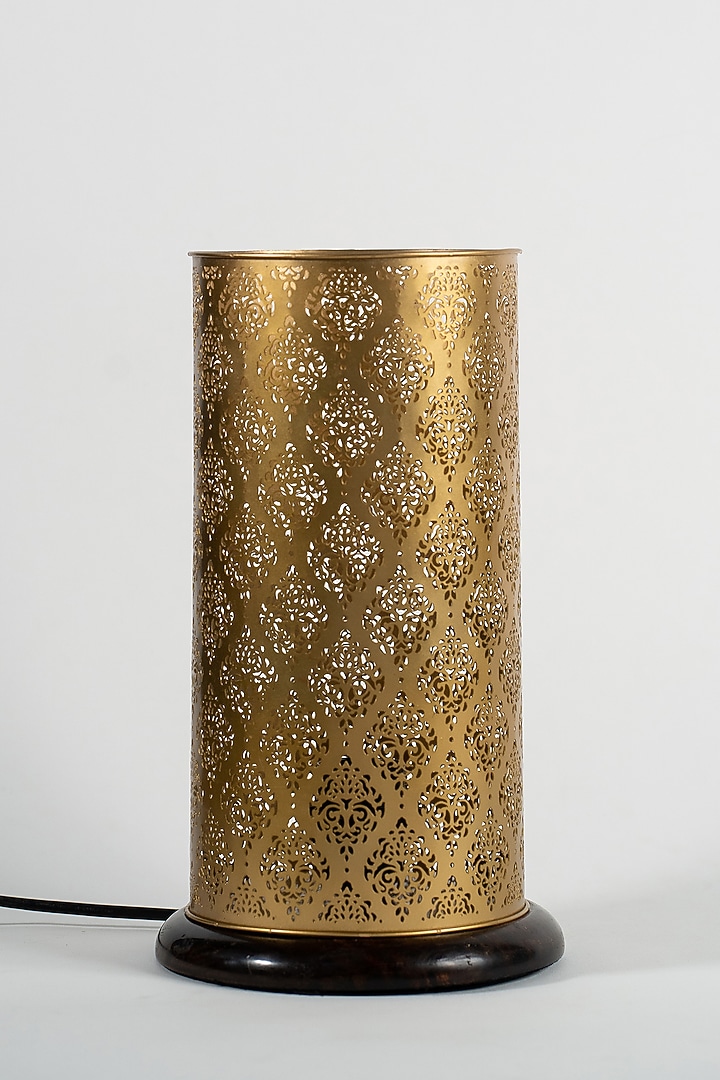Gold Finished Gandhar Ambient Lamp by Nakshikathaa at Pernia's Pop Up Shop