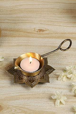 Antique Gold Brass Hand Etched Divinity Gift Set by Nakshikathaa