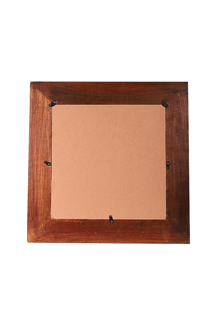 Brown Mango Wood Hand Carved Wall Mirror by Nakshikathaa at Pernia's Pop Up Shop