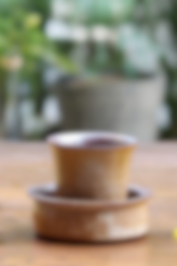 Beige Studio Pottery Filter Coffee Set (200 Ml) by Nakshikathaa
