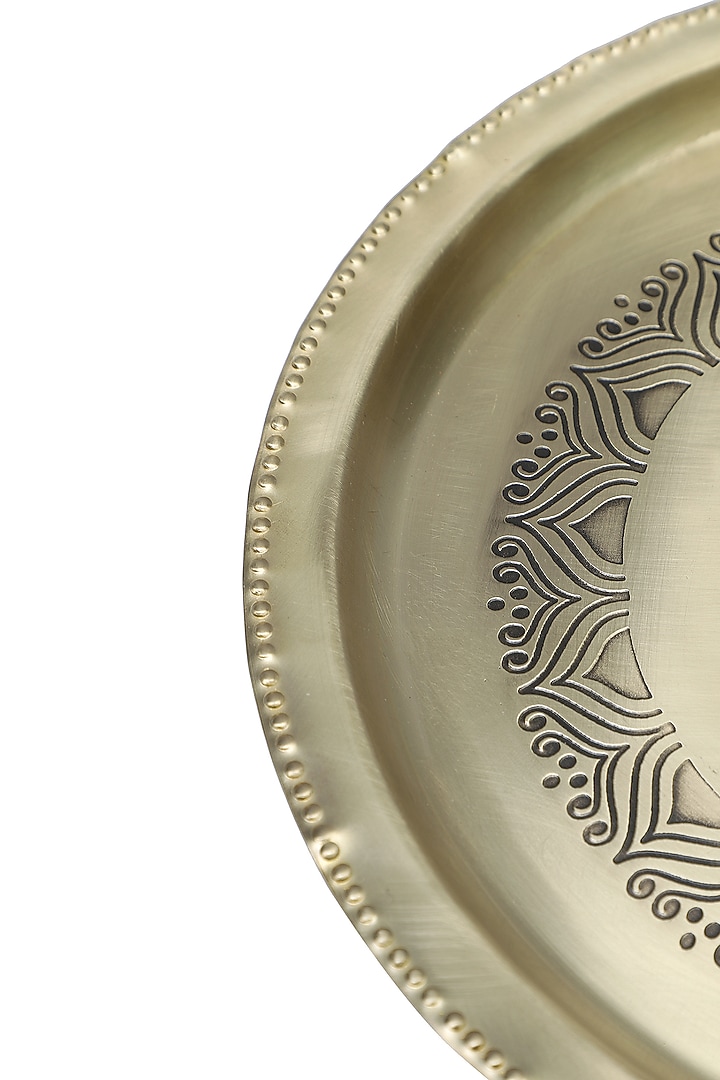 Antique Finish Pooja Thali by Nakshikathaa at Pernia's Pop Up Shop