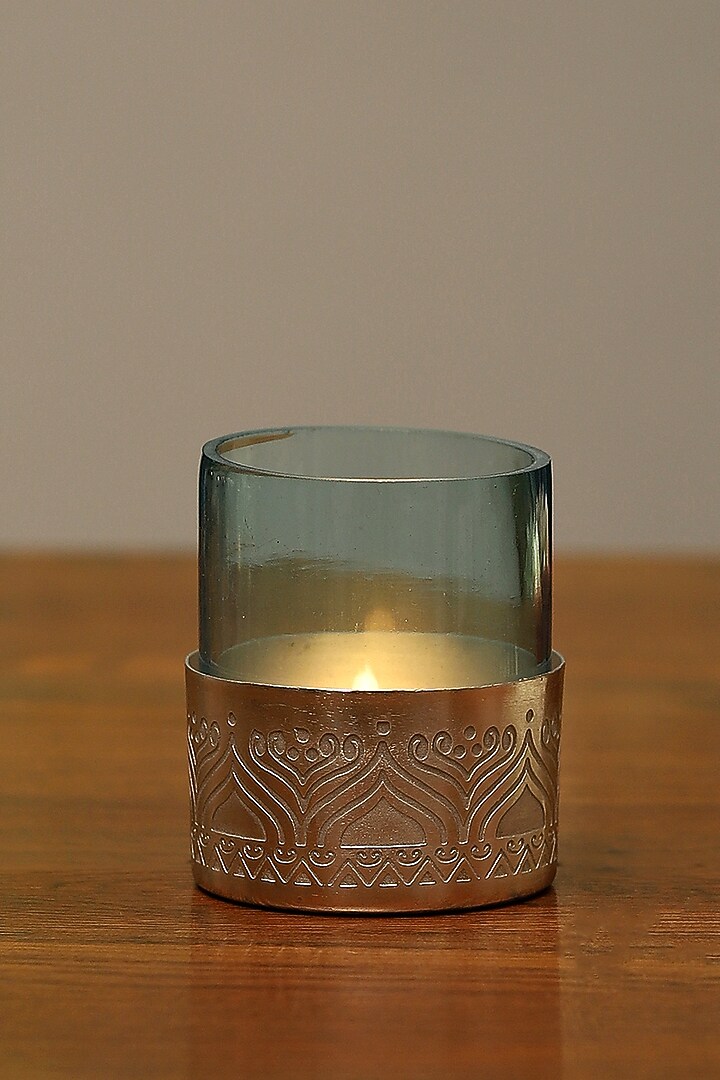 Silver Plated Votives Set by Nakshikathaa at Pernia's Pop Up Shop