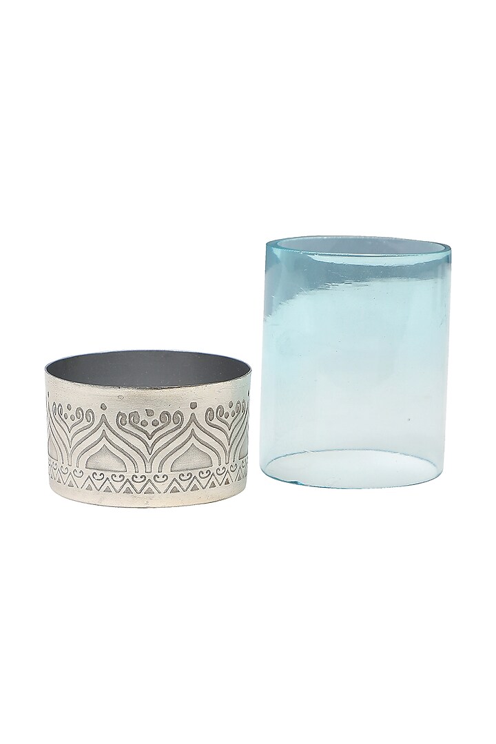 Silver Plated Votives Set by Nakshikathaa at Pernia's Pop Up Shop