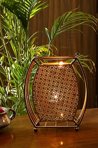 Gold Hand Crafted Lantern by Nakshikathaa
