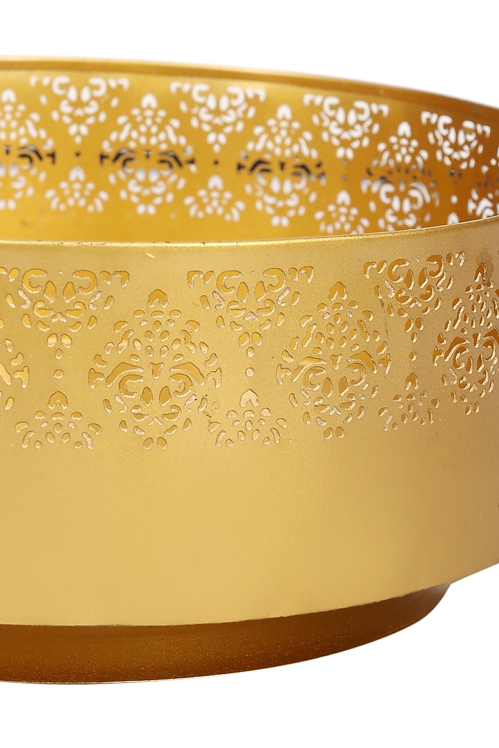 Matt Gold Hand Crafted Urli by Nakshikathaa at Pernia's Pop Up Shop