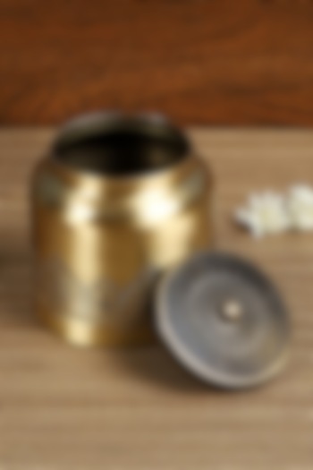 Gold Dohar Brass Jar by Nakshikathaa
