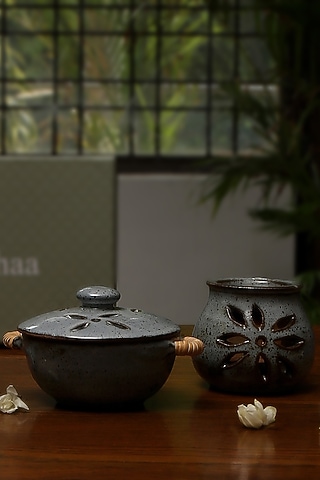 Blue Hand Crafted Divinity Gift Set (Set of 4) by Nakshikathaa