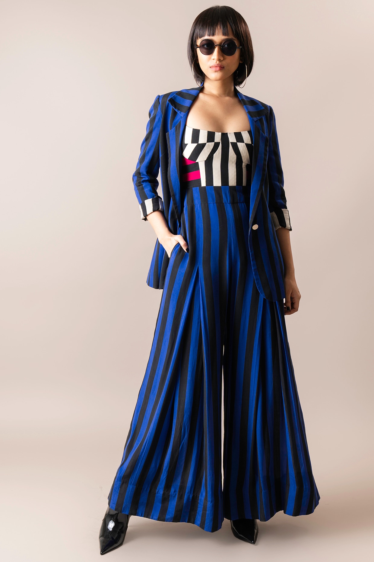 Peacocks striped hot sale jumpsuit