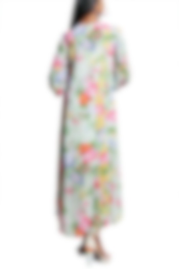 Mint Green Printed Tunic by Nikasha at Pernia's Pop Up Shop