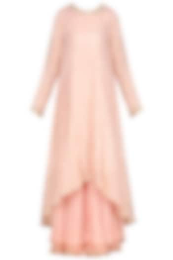 Salmon pink embellished sharara set available only at Pernia's Pop Up Shop.
