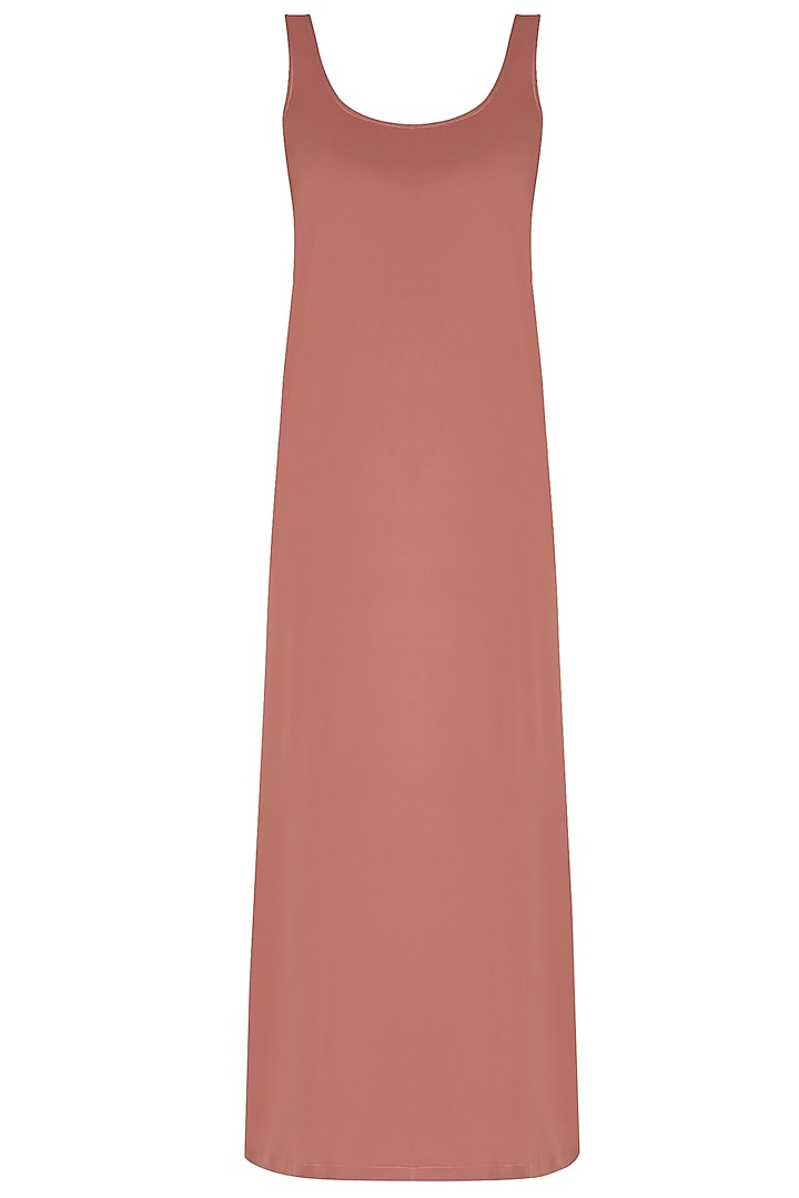 Rose pink embroidered long flared kaftan gown available only at Pernia's Pop Up Shop.
