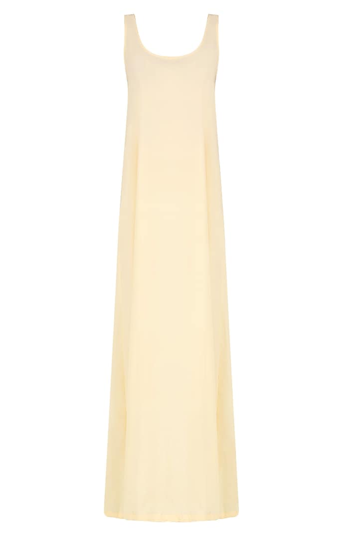Cream shawl wrap up drape dress available only at Pernia's Pop Up Shop.
