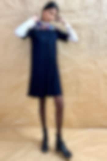 Blue Lycra Tunic by Nida Mahmood at Pernia's Pop Up Shop