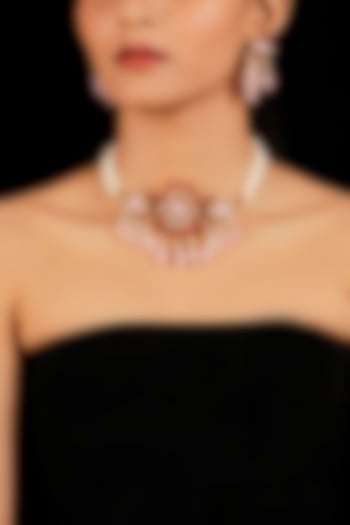 Gold Finish Choker Necklace Set by Namasya at Pernia's Pop Up Shop