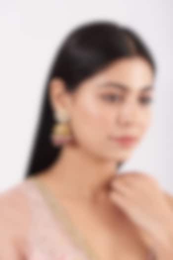 Micro Gold Finish Jhumka Earrings by Namasya