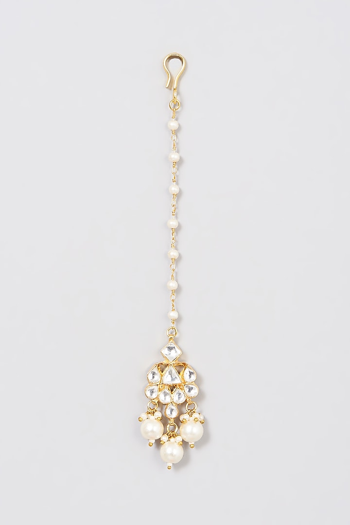 Gold Finish Pearl Necklace Set by Namasya at Pernia's Pop Up Shop