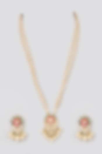 Micro Gold Finish Kundan Polki Necklace by Namasya at Pernia's Pop Up Shop
